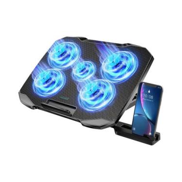 Imagem de Base De Resfriamento Para Laptop De 12-17 Polegadas Com 5 Ventiladores