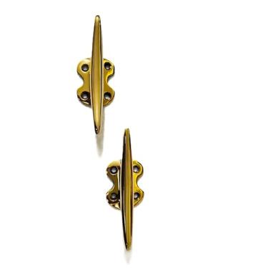 Imagem de DECORVOID Conjunto de 2 ganchos de gancho de barco de latão sólido com gancho de parede forte náutico cabide de corda para toalha