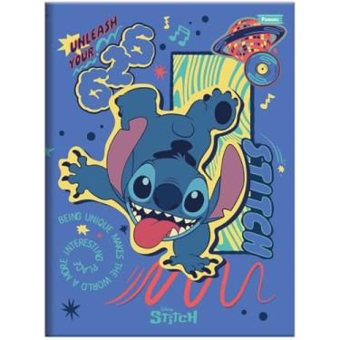 Imagem de Caderno Stitch FORONI Universitário BROCHURA - 80 Folhas (Azul)