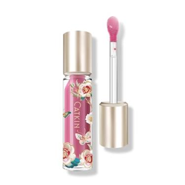 Imagem de CATKIN Lip Plumper Gloss, sérum labial matizado com ácido hialurônico e óleo de jojoba, fórmula hidratante volumizante não pegajosa para um visual 3D máximo de alto brilho, lábios carnudos e macios