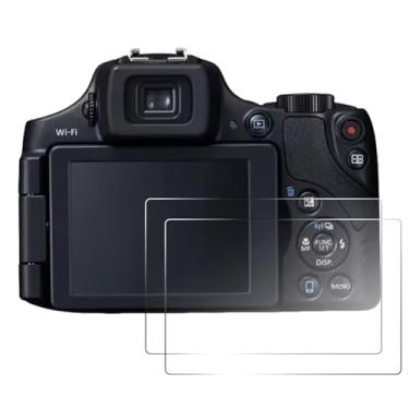 Imagem de pssped 2 peças protetoras de tela compatíveis com câmera Canon PowerShot SX60 HS SX70 HS, filme de vidro temperado de 0,25 mm, ideal para viagens, vlogs, fotos, entusiastas de câmera, criadores de