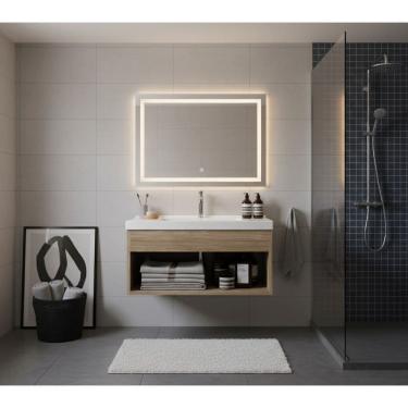 Imagem de Gabinete Armário para Banheiro 60cm MDF com Cuba - Zoff Berlin