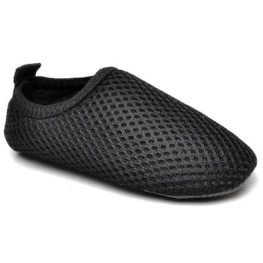 Imagem de Sapatilha Infantil Aquática Neoprene Antiderrapante Confortável Para Praia Piscina Dia Esporte Escola (Preto, BR, Criança de 9 a 12 anos, Numérico, 21)
