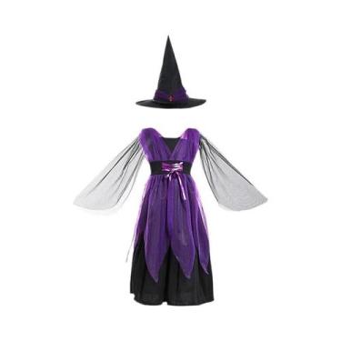 Imagem de Fantasia De Halloween Para Meninas, Vestido De Bruxa, Fantasma, Noiva,