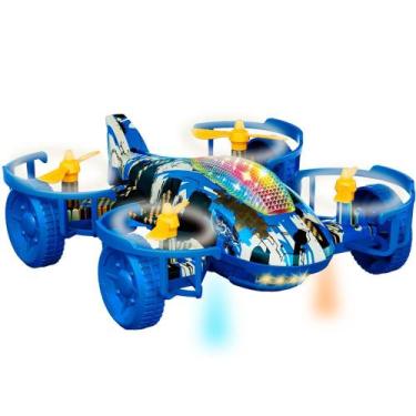 Imagem de 01 Avião Tubarão Som Luz E Movimento Hélice Gira 360 Brinquedo Diverti