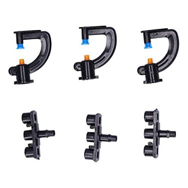 Imagem de SPYMINNPOO 20 Conjunto Durável Tipo G Bocal de Névoa Refrativa Cabeça de Aspersão de Irrigação para Estufa de Jardim, Bocal Tipo 20 X G, X Suporte