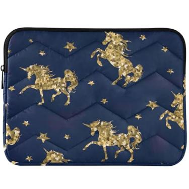Imagem de Unicorn Silhouette Bolsa para laptop com glitter para MacBook Pro capa 14 polegadas universal 13-14 polegadas acessórios de computador