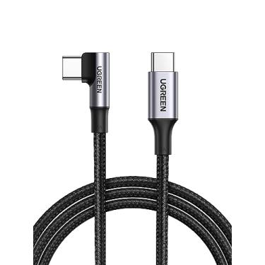 Imagem de UGREEN Cabo USB C para USB C de ângulo reto, cabo de carregamento rápido de 100 W tipo C de 90 graus compatível com iPhone 15/15 Plus/15 Pro, MacBook Pro 2022, iPad Pro 2022, Dell XPS, Samsun