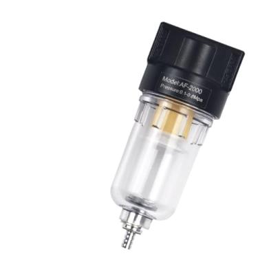 Imagem de AF2000 1/4 Processador de fonte de cobre filtro de bomba de óleo e separador de água componentes pneumáticos compressor de ar 1 peça (preto 2 peças PC4-02)