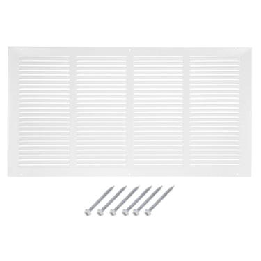 Imagem de PATIKIL 61 cm x 30 cm Tampa de ventilação de abertura de duto, grade de suprimento de ar registro de retorno grade de filtro de ar face removível/porta para piso de parede de teto doméstico, branco