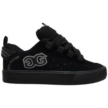 Imagem de Tênis Qix Double G Big Monster Nobuck Robusto Cadarço Largo, Preto, 40