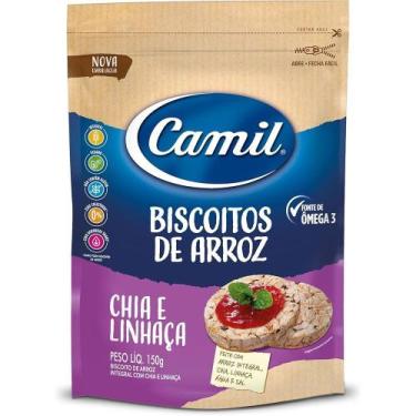 Imagem de Biscoito de Arroz Integral com Chia e Linhaça Camil 150g