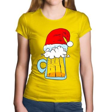 Imagem de Baby Look Algodão Merry Beer - Foca na Moda, Amarelo, G