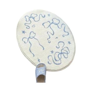 Imagem de Tapete Redondo De Imitação De Cashmere Para Quarto, Tapete Absorvente 