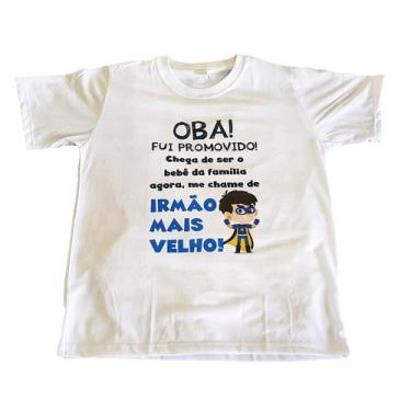 Imagem de Camiseta Infantil Oba Fui Promovido a Irmão Mais Velho - Hira Design C