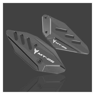 Imagem de Anti-derrapante Para MT-03 MT-25 MT03 MT25 CNC Apoio para os pés Placas de calcanhar dianteiro Protetor de asa do pedal(Gray MT25)