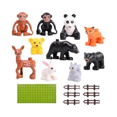 Imagem de Blocos De Montar De Grandes Partículas Cenário De Animais Do Zoológico