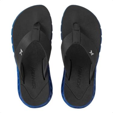 Imagem de Chinelo Kenner Rakka Preto e Azul - Masculino - 44/45 - Preto