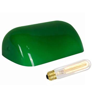 Imagem de Lâmpada B&P com tampa de vidro verde para substituição de lâmpadas bancárias ou cúpula de farmacia com lâmpada