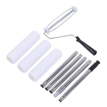 Imagem de Yunseity Kit de Rolo de Pintura de Casa, 5 Peças, Estrutura de Rolo Extensível de 9 Polegadas e Alça de Borracha, para Paredes e Teto, Móveis, Pintura Diy (Yunseitywy1hgy-11)