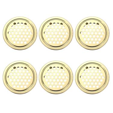 Imagem de PATIKIL Aberturas de ar circulares de 1,4 polegadas (35 mm), pacote com 6 grelhas de ventilação de aço inoxidável com orifício de malha redonda para cozinha, banheiro, sapato, armário, guarda-roupa