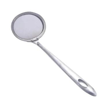 Imagem de Escumadeira De Aço Inoxidável Com Malha Fina, Colher Filtradora Multif