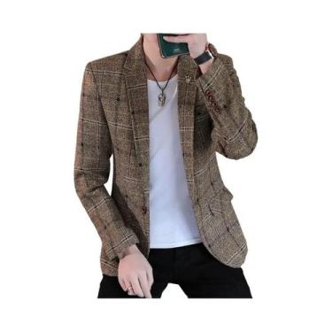 Imagem de Camisa Masculina Slim Fit Casual De Negócios Moda Coreana Poliéster Pa