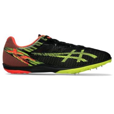 Imagem de ASICS Tênis unissex Resurgence XC Track & Field, Preto/amarelo seguro, 10 Wide Women/8.5 Men