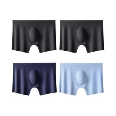Imagem de Cuecas Boxer Masculinas De Seda Gelada Ultrafinas Sem Costura Respiráv