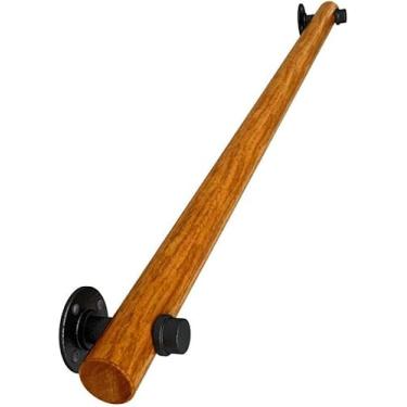 Imagem de DKXCOSQ Corrimão de madeira de pinho maciço, trilho de segurança antiderrapante de 1,2 m para escadas internas, adequado para vilas e bares