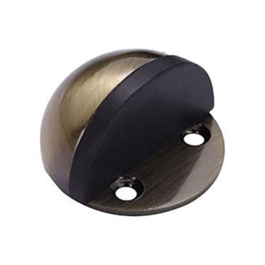 Imagem de Protetor de Porta Meia Domo Montado no Chão com Furo e Autoadesivo para Parede Casa Escritório Quarto Armários Impacto Silencioso Funcional Decorativo Bumper Borracha Aço Inoxidável Longa Durabilidade