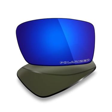 Imagem de Mryok Lentes de reposição ultra polarizadas compatíveis com óculos de sol Oakley Chamfer OX8039 de 53 mm, HD Polarized, proteção UV, resistente a impactos e ajuste perfeito - azul escuro