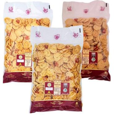 Imagem de Kit 3 Biscoito Queijo, Cebola e Orégano - Kebis