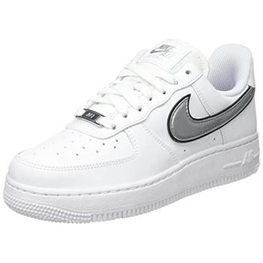Imagem de Nike Women's Air Force 1 '07 White/Metallic Silver-Black Blanc/Noir/