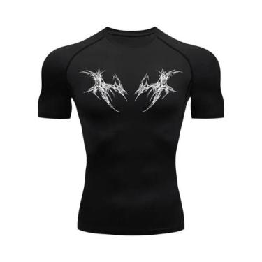 Imagem de Camiseta De Compressão Masculina De Secagem Rápida Y2K Para Fitness E 
