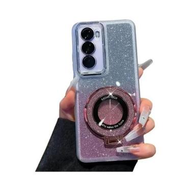 Imagem de Capa De Silicone Com Glitter E Suporte Para Infinix HOT 60 pro plus 50