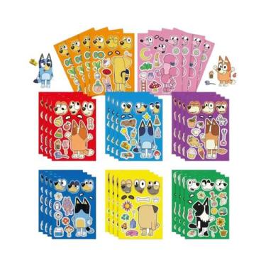 Imagem de Adesivos De Quebra-Cabeça Da Família Bluey, 8 a 16 Folhas, DIY Para La