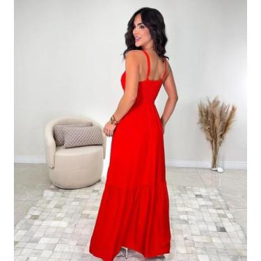Imagem de vestido com babado - Lefalu, G, Vermelho