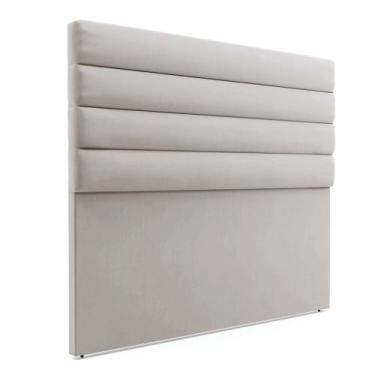 Imagem de Cabeceira California Para Cama Box Casal 140 cm Veludo Cinza M11 - D'R
