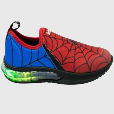 Imagem de Tênis Infantil Masculino Bibi Space Wave 3.0 Led Homem Aranha Calce Fácil-Masculino