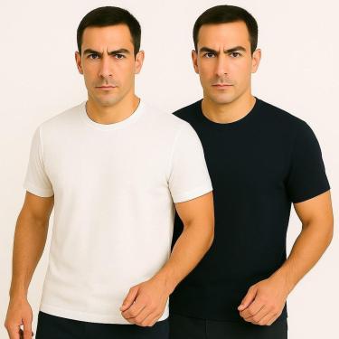 Imagem de Kit 2 Camisetas Masculina Para Academia Corrida Caminhada Básica Dia A Dia Alta Qualidade-Masculino