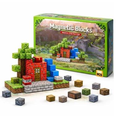 Imagem de Blocos Magnéticos de Montar 108 Pecas  Construção Criativa Infantil - 