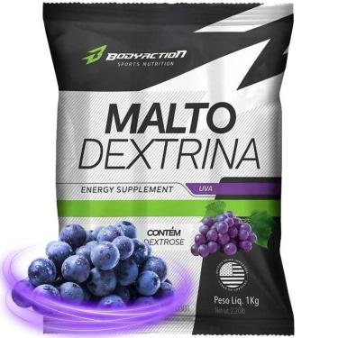 Imagem de 3x Suplemento Energetico Malto Dextrina Dextrose 1kg BodyAction-Unissex