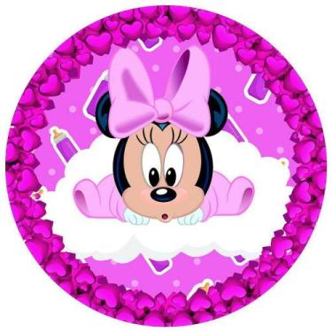 Imagem de Painel Festa Redondo 3d Minnie Baby Estampa Digital 1,50M - Fantasia B