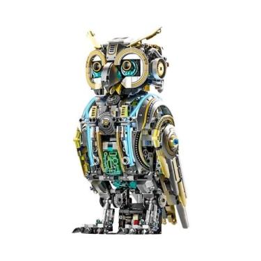 Imagem de Blocos De Montar Coruja 1296 Peças, Luminária De Mesa 3D Com Articulaç