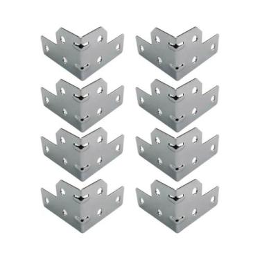 Imagem de Suportes De Canto De Metal Para Caixas De Transporte De Madeira (8 Peç