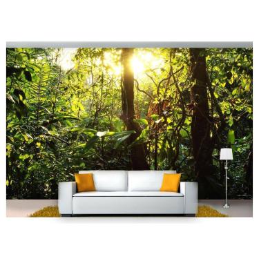 Imagem de Papel De Parede Floresta Natureza Árvores 3D 3M² Xna165