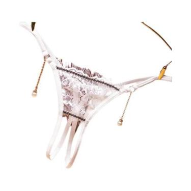 Imagem de Calcinhas Tangas Sexy Sem Costura Em Renda Para Mulheres, Lingerie Com