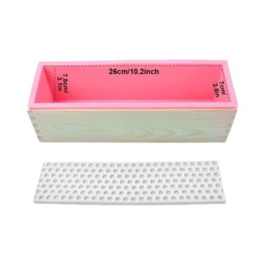 Imagem de Kit De Molde De Sabão De Madeira 1.2L Com Cortador Ondulado Reto De Aç