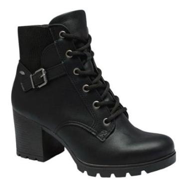 Imagem de Bota Feminina Dakota G9602 Coturno Salto Alto Grosso Tratorado Cadarço Feminino-Feminino